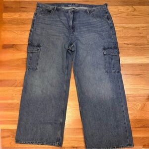 Old Navy Extra High Rise Wide Leg Cargo Jeans Size 22